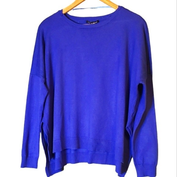 Cable & Gauge Sweaters Nwt Cable Gauge Vibrate Blue High Low